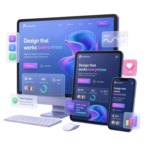 Website responsif Matakoding di berbagai perangkat