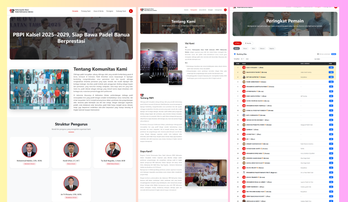 Portofolio Website Padel Kalimantan Selatan