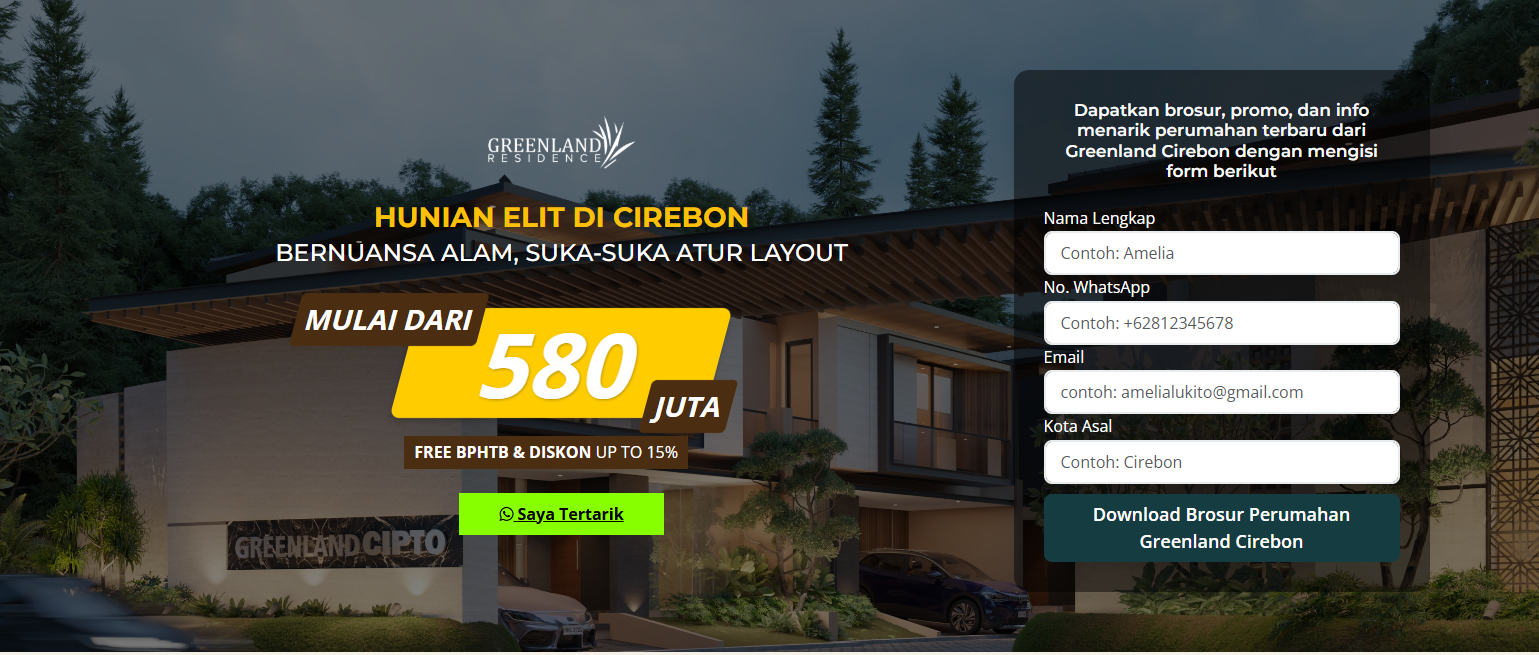 Portofolio Website Greenland Cirebon 